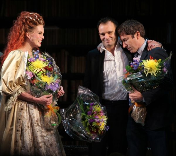 Joanna Lumley, Matthew Warchus and David Hirson Photo
