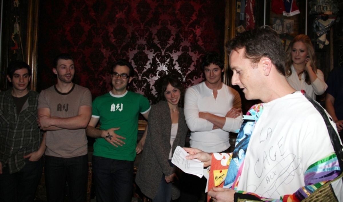 Matt Wall (Gypsy Winner-PROMISES, PROMISES) with Ben Steinfeld, Lucas Near-Verbrugghe, James Barry, Emily Young,& Benjamin Walker at 