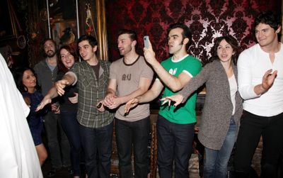 Benjamin Walker & cast of BLOODY BLOODY ANDREW JACKSON cheer on Heath Calvert Photo