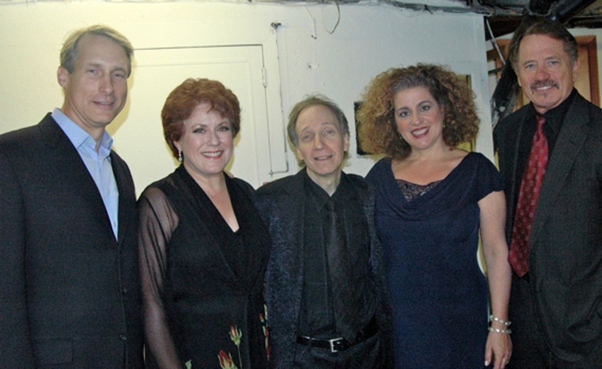 Gregg Edelman, Judy Kaye, Scott Siegel (Creator, Writer and Host of tonight's show), Mary Testa and Tom Wopat at 