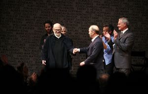 Santino Fontana, Glenn Close, Joe Mantello, Larry Kramer, Joel Grey, Victor Garber Photo