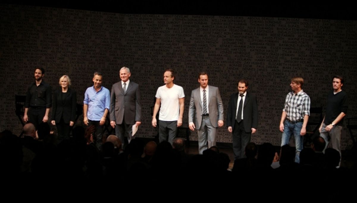 Santino Fontana, Glenn Close, Joe Mantello, Victor Garber, John Benjamin Hickey, Patrick Wilson, Michael Stuhlbarg, Jack McBrayer, Jason Butler Harner & Michael Cerveris at 