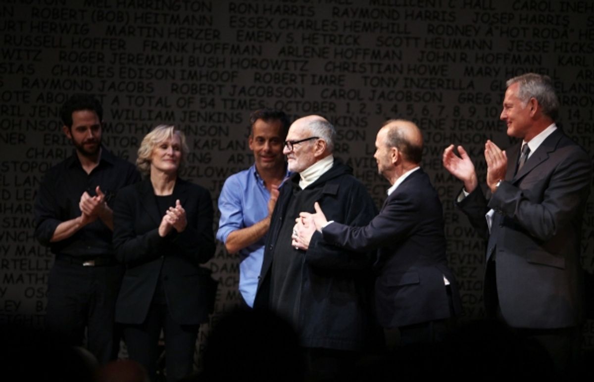 Santino Fontana, Glenn Close, Joe Mantello, Larry Kramer, Joel Grey, Victor Garber at 