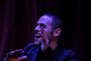 Dan Weiner joins the kids on the drums Photo