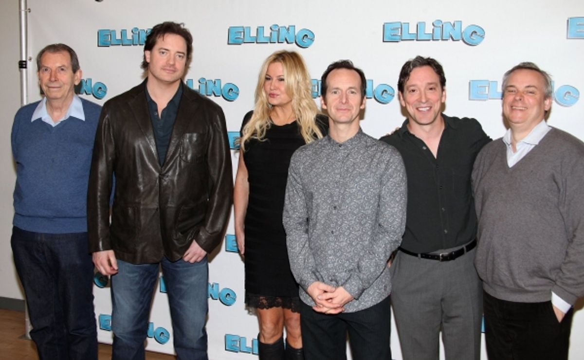 Richard Easton, Brendan Fraser, Jennifer Coolidge, Denis O'Hare, Jeremy Shamos & Doug Hughes at 