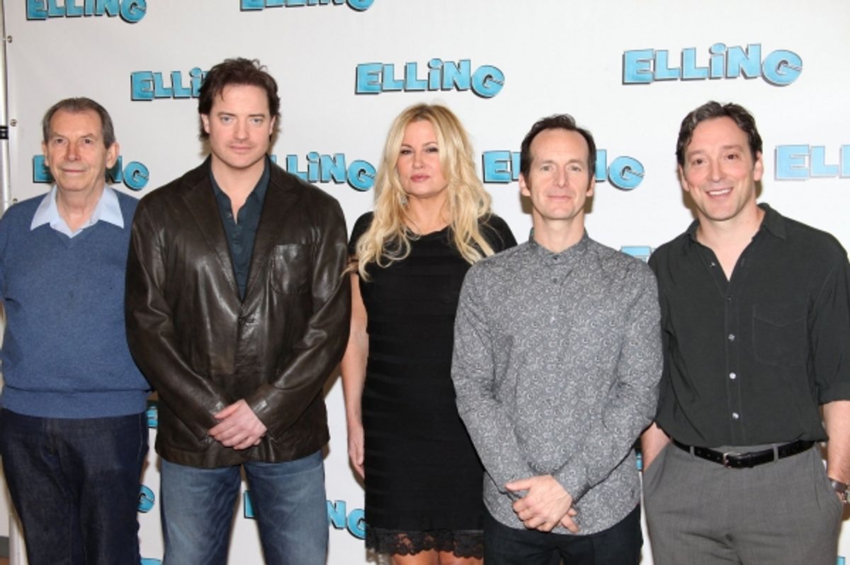 Richard Easton, Brendan Fraser, Jennifer Coolidge, Denis O'Hare, Jeremy Shamos & Doug Hughes at 