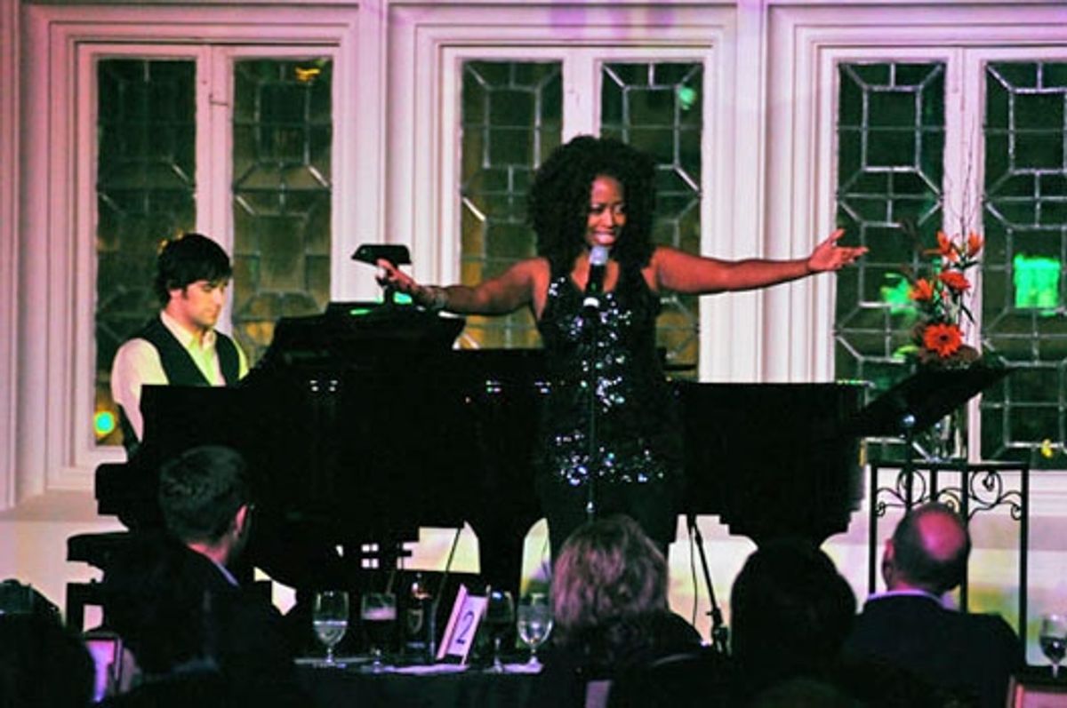 Brett Ryback and Jennifer Leigh Warren perform at The Cabaret at the Columbia Club at 