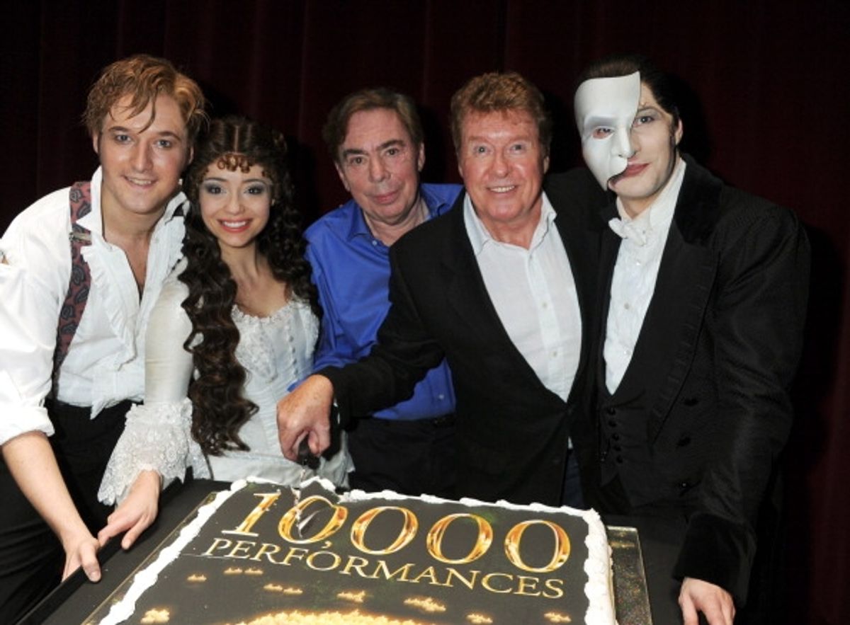 Will Barratt, Sofia Escobar, Andrew Lloyd Webber, Michael Crawford and Stephen John Davis at 