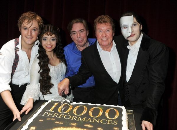 Will Barratt, Sofia Escobar, Andrew Lloyd Webber, Michael Crawford and Stephen John D Photo
