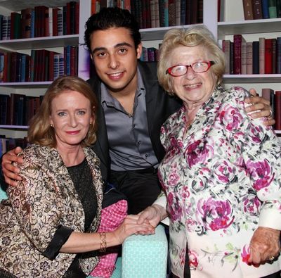 Eve Plumb & Manuel Herrera & Dr. Ruth Westheimer  Photo