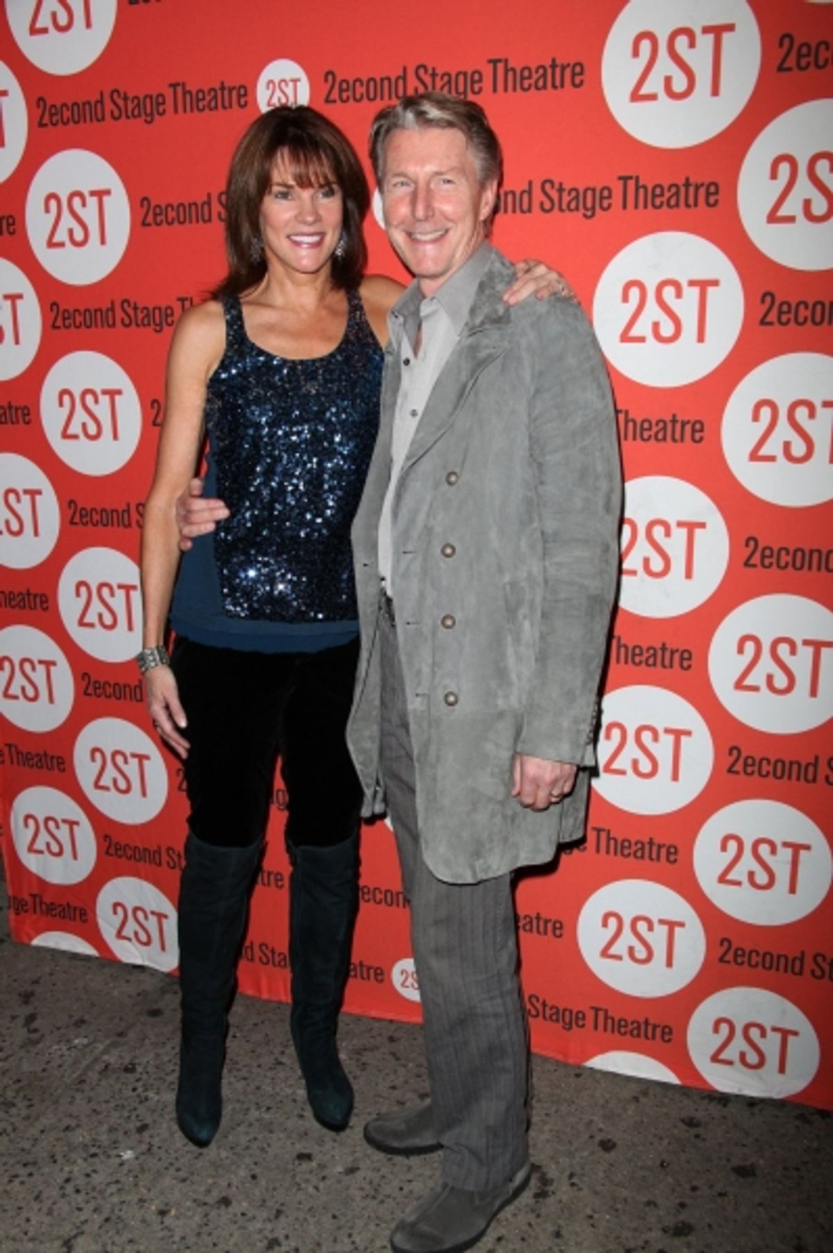 Carolyn McCormick and her husband Byron Jennings  at 