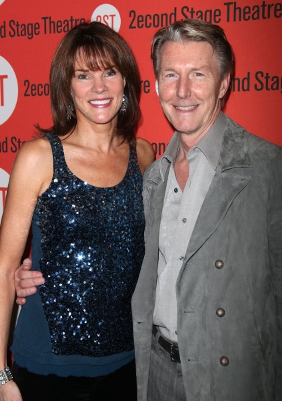 Carolyn McCormick and her husband Byron Jennings  at 