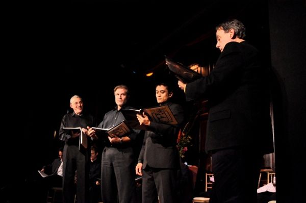 Philip Glassborow, Marc Kudisch, Ariel Estrada and Michael Feingold Photo