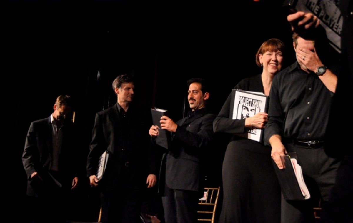 Paul Singleton, James Rana, Harriet Harris and Marc Kudisch at 