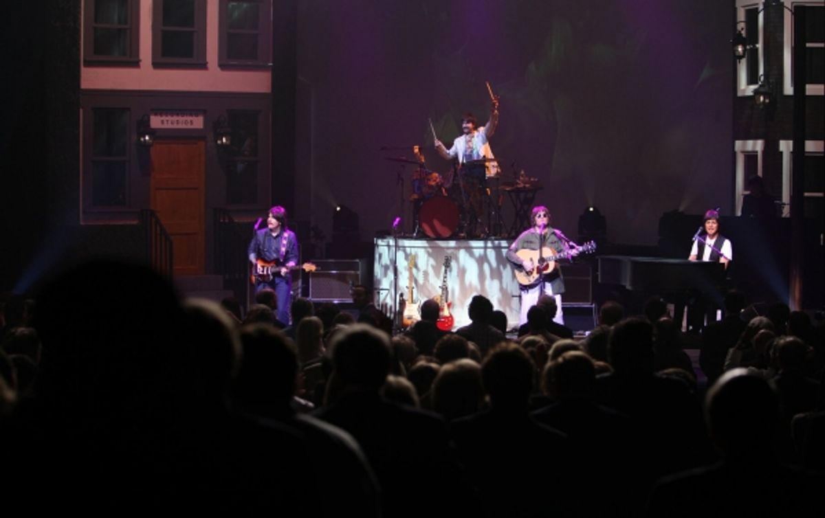 RAIN cast members: Ralph Castelli as Ringo Starr, Joe Bithorn as George Harrison and Steve Landes as John Lennon & Joey Curatolo as Paul McCartney at 