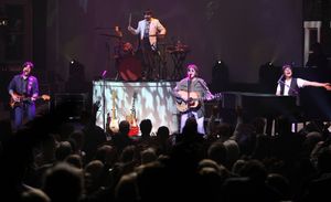 RAIN cast members: Ralph Castelli as Ringo Starr, Joe Bithorn as George Harrison and  Photo