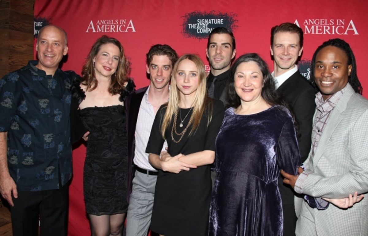 Frank Wood, Robin Weigert, Christian Borle, Zoe Kazan, Zachary Quinto, Robin Bartlett, Bill Heck & Billy Porter  at 