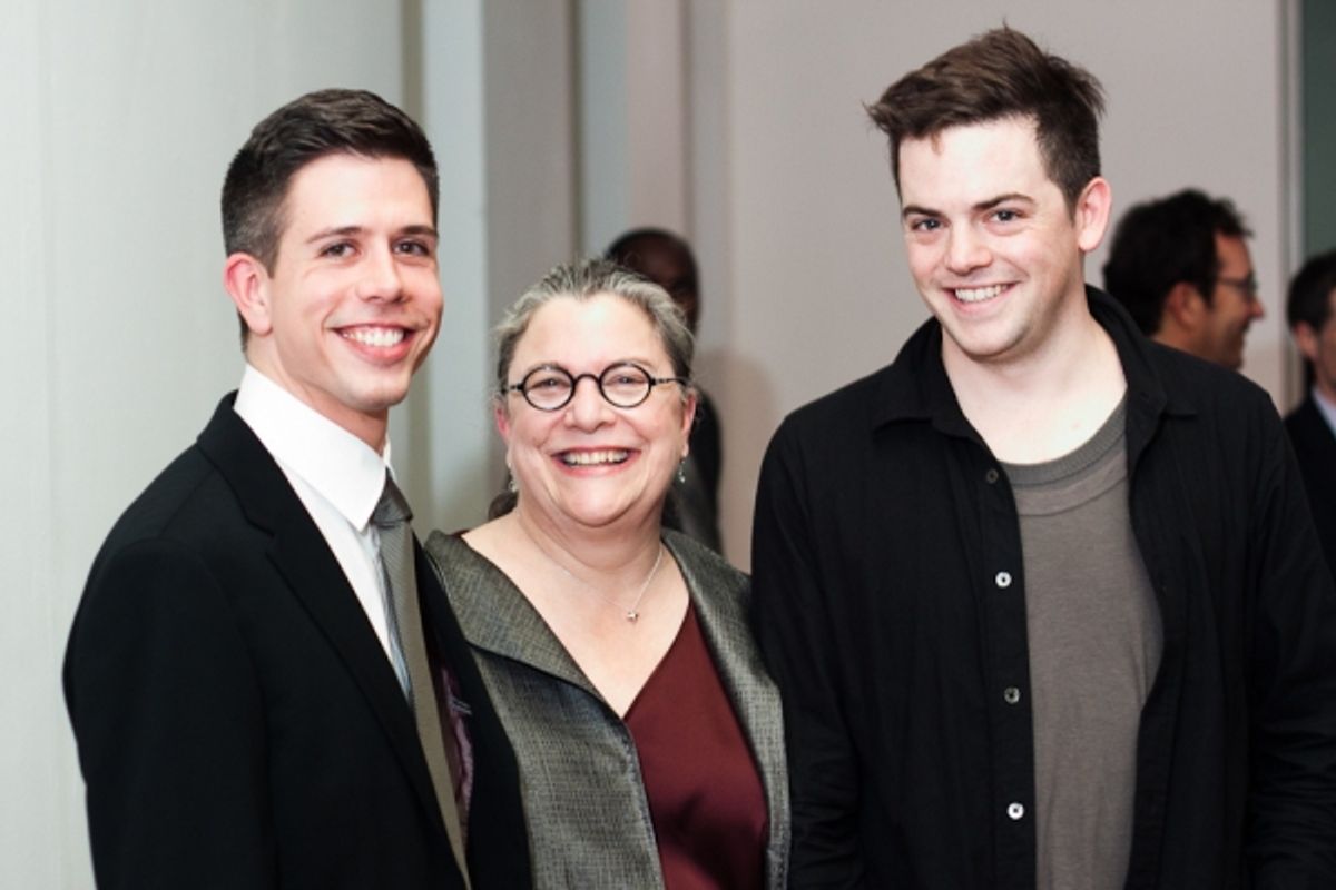 Stephen Karam, Diane Wondisford and Nico Muhly at 
