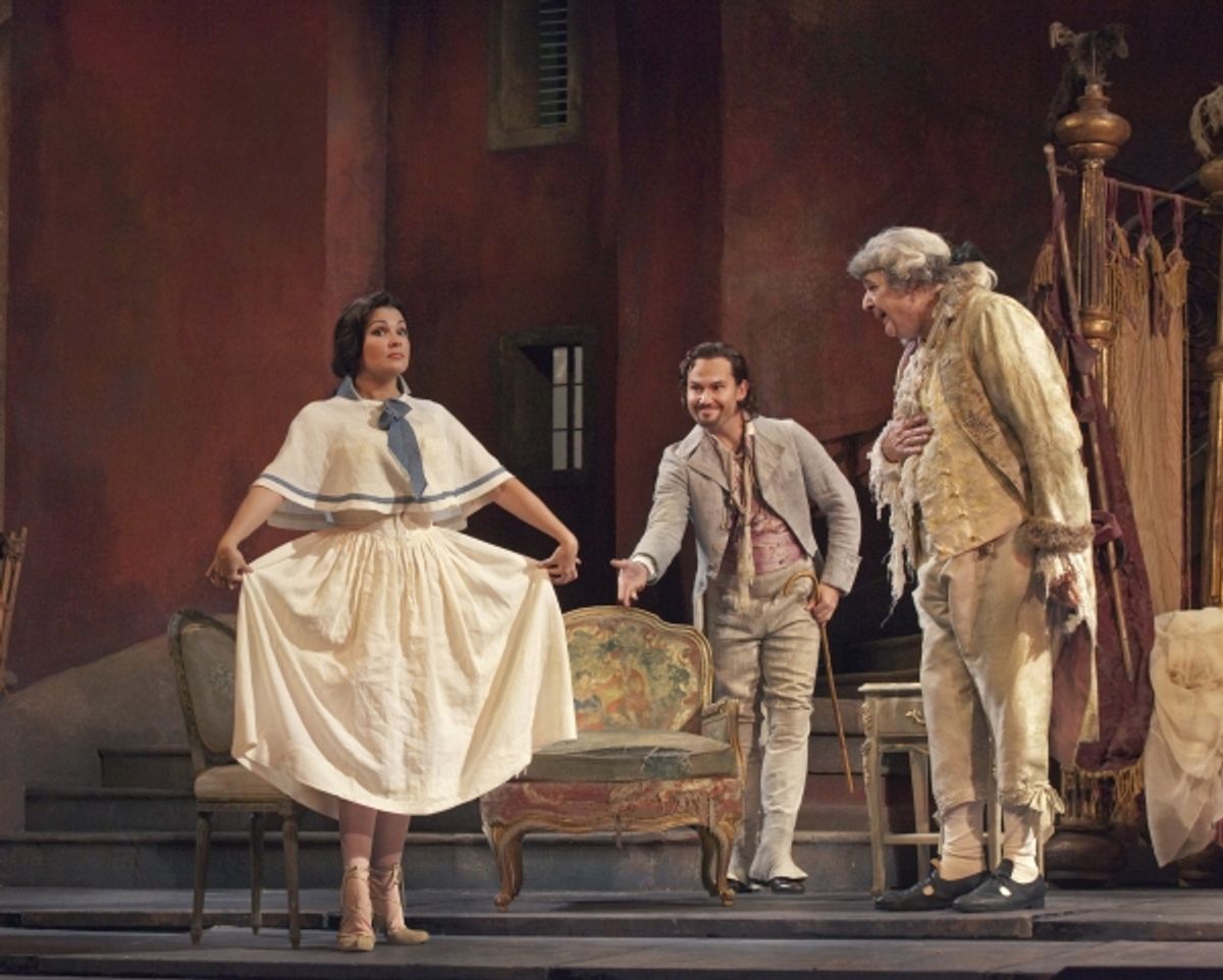 Anna Netrebko, Mariusz Kwiecien and John Del Carlo  at 