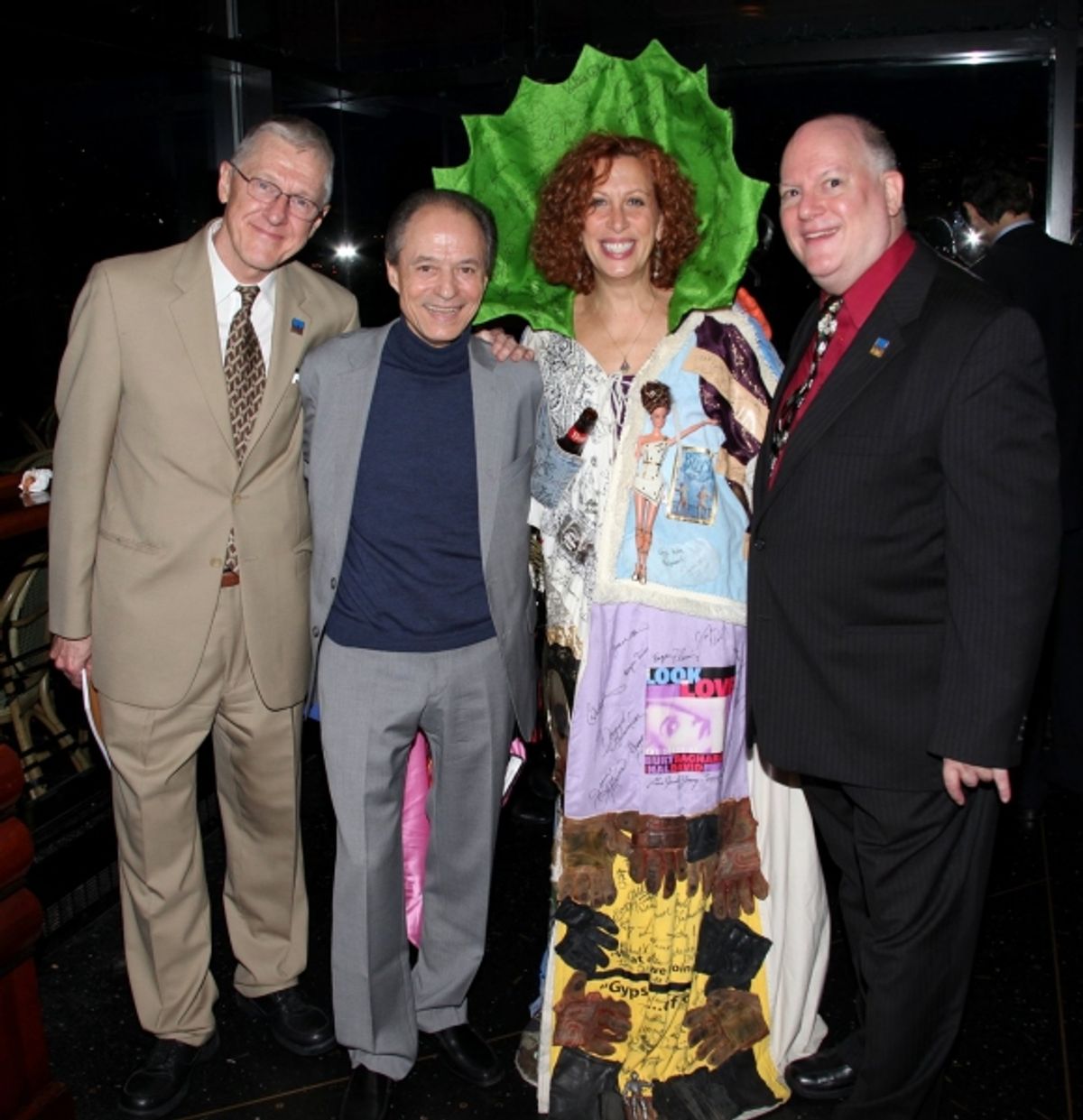 David Lotz (Staff), James Dybas (Gypsy Robe Winner-PACIFIC OVERTURES-1976, THE SCARLET PIMPERNEL-1997), Joanne Borts (ACCA) & David Westphal (Staff)  at 