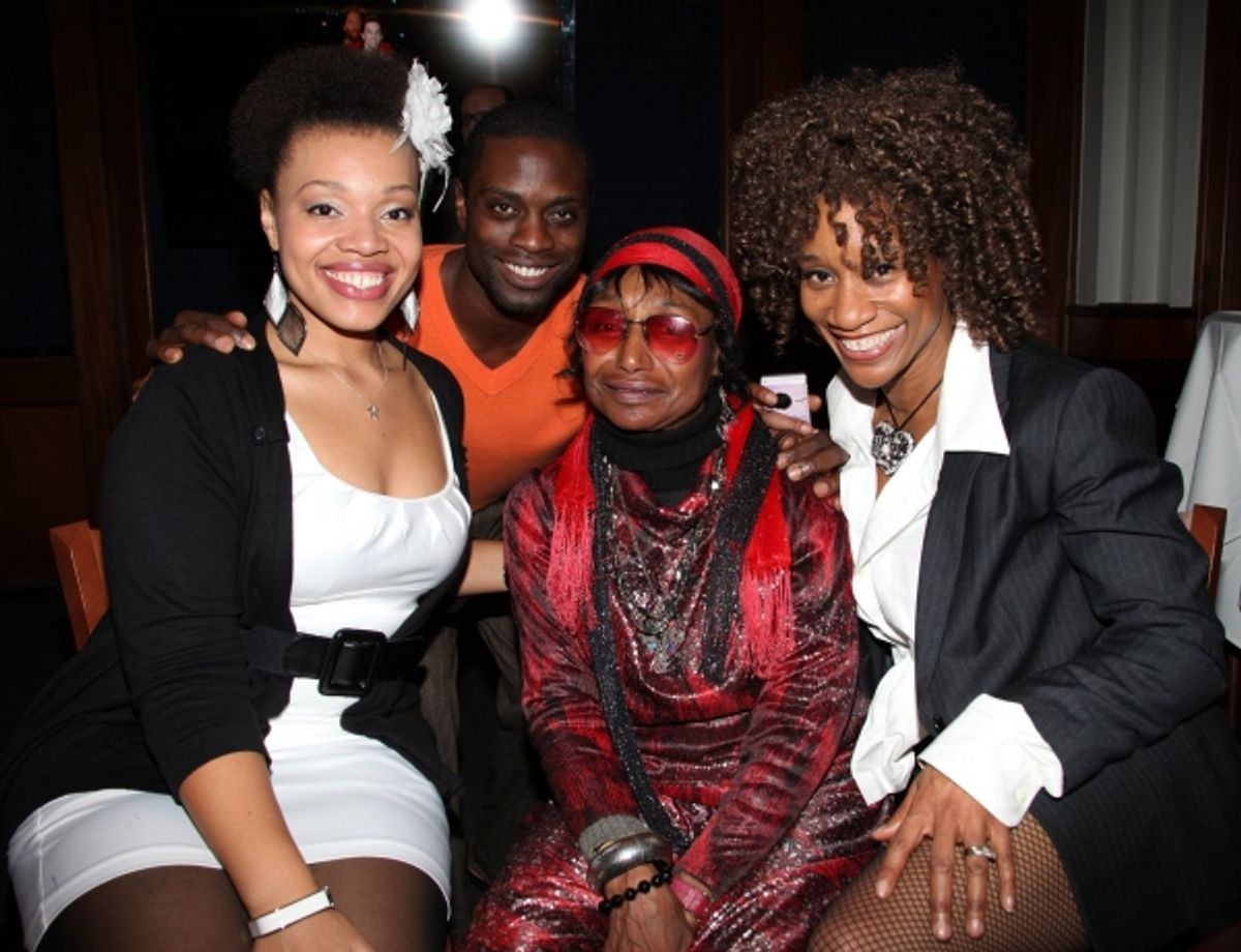 Carmen Ruby Floyd (Gypsy Robe Winner-AVENUE Q-2003),Adesola Osakaluma (Gypsy Robe Winner- FELA-2010), Loretta Abbott (Gypsy Robe Winner-PURLIE-1970) & Judine Somerville (Gypsy Robe Winner-HAIRSPRAY-2002) at 