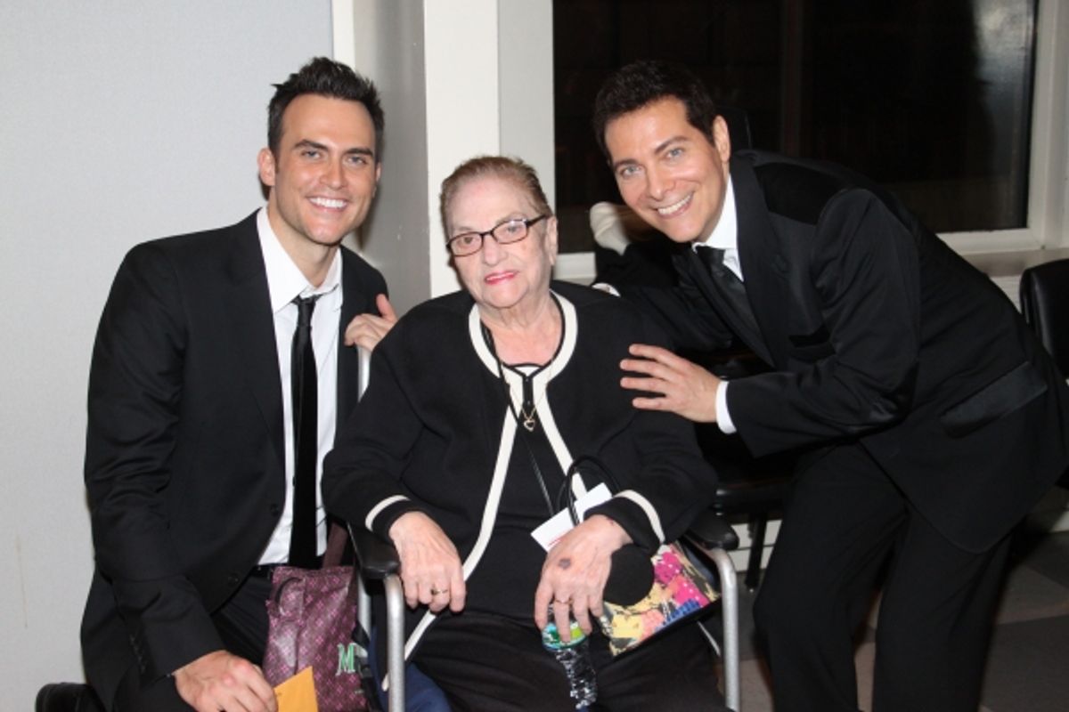 Cheyenne Jackson, Jo Jo Lenzi and Michael Feinstein at 