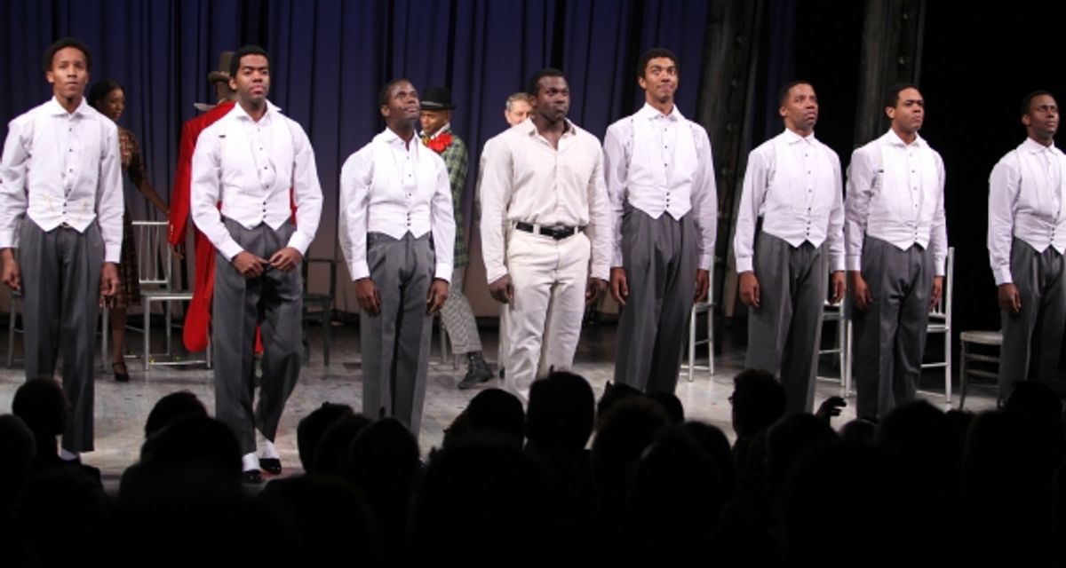 Joshua Henry and the cast of THE SCOTTSBORO BOYS at 