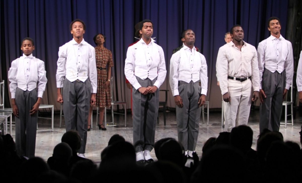 Joshua Henry and the cast of THE SCOTTSBORO BOYS at 