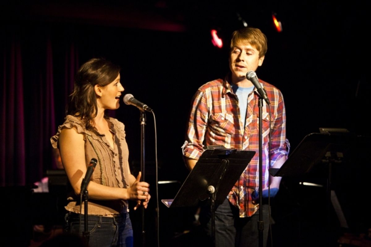 Carrie Manolakos and Steven Booth at 