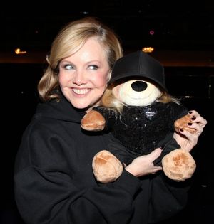 Susan Stroman poses with a bear in her likeness, a gift from Clinton Roane @ BroadwayWorld Susan Stroman poses with a bear in her likeness, a gift from Clinton Roane Photo