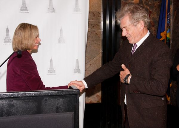 Amy Horrocks and Sir Ian McKellen Photo