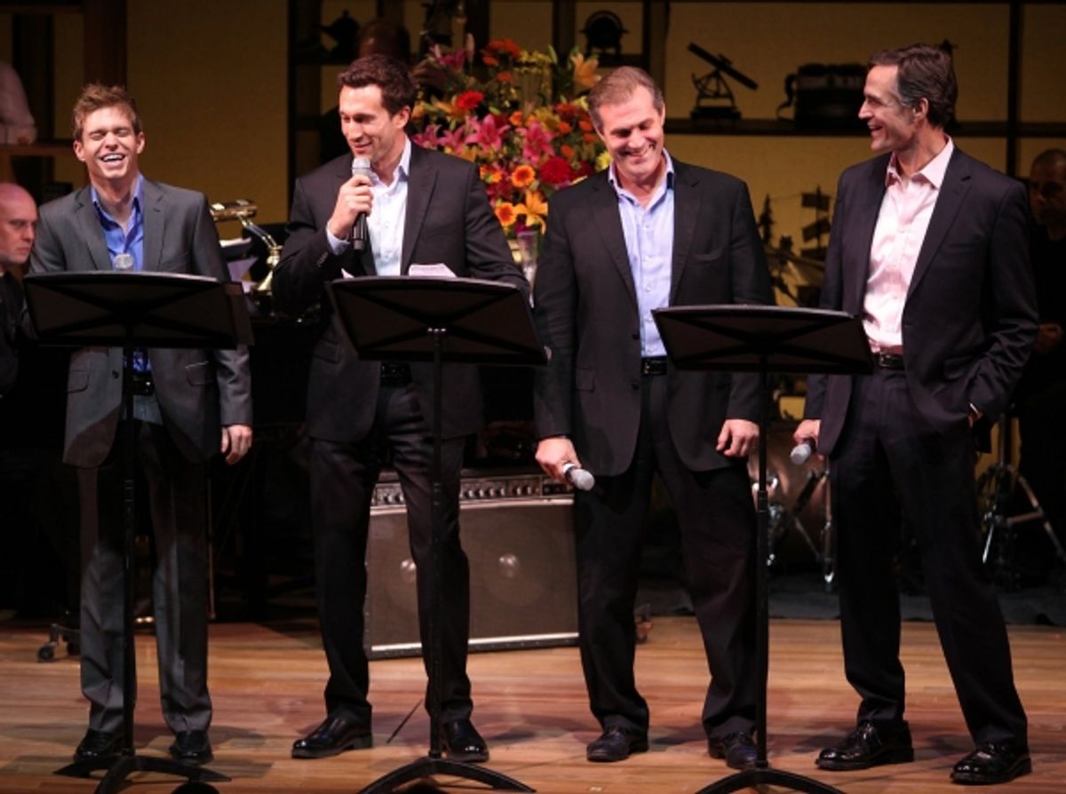 Hunter Ryan Herdlicka, Aaron Lazar, Mark Kudisch & Howard McGillin at 