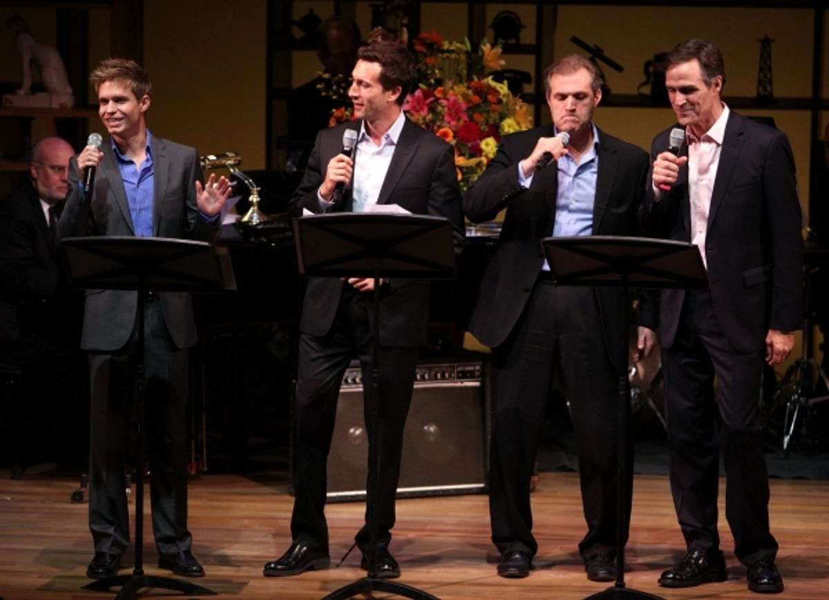 Hunter Ryan Herdlicka, Aaron Lazar, Mark Kudisch & Howard McGillin at 