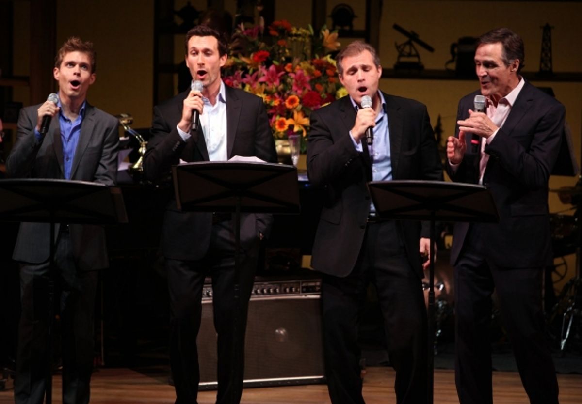 Hunter Ryan Herdlicka, Aaron Lazar, Mark Kudisch & Howard McGillin at 