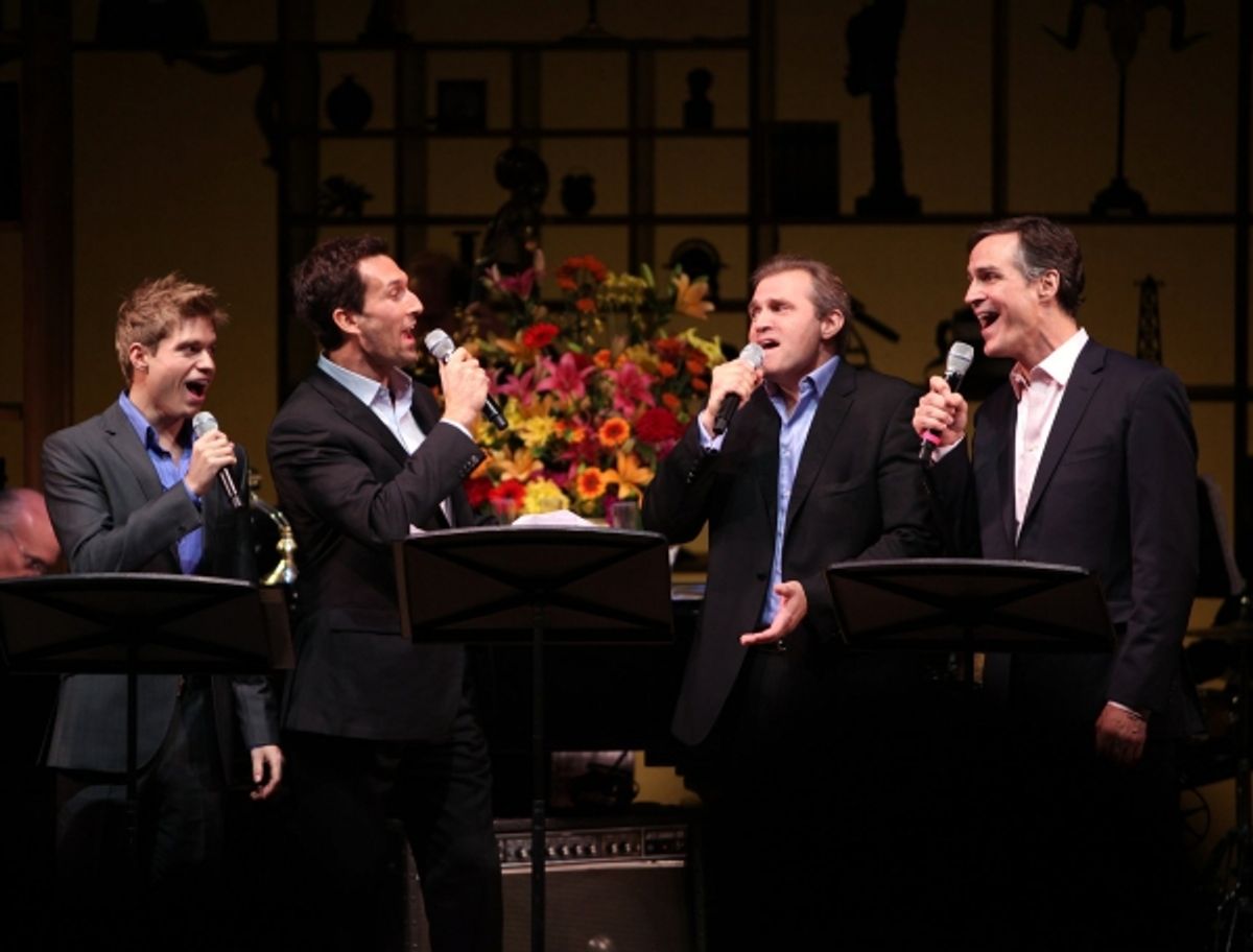 Hunter Ryan Herdlicka, Aaron Lazar, Mark Kudisch & Howard McGillin at 