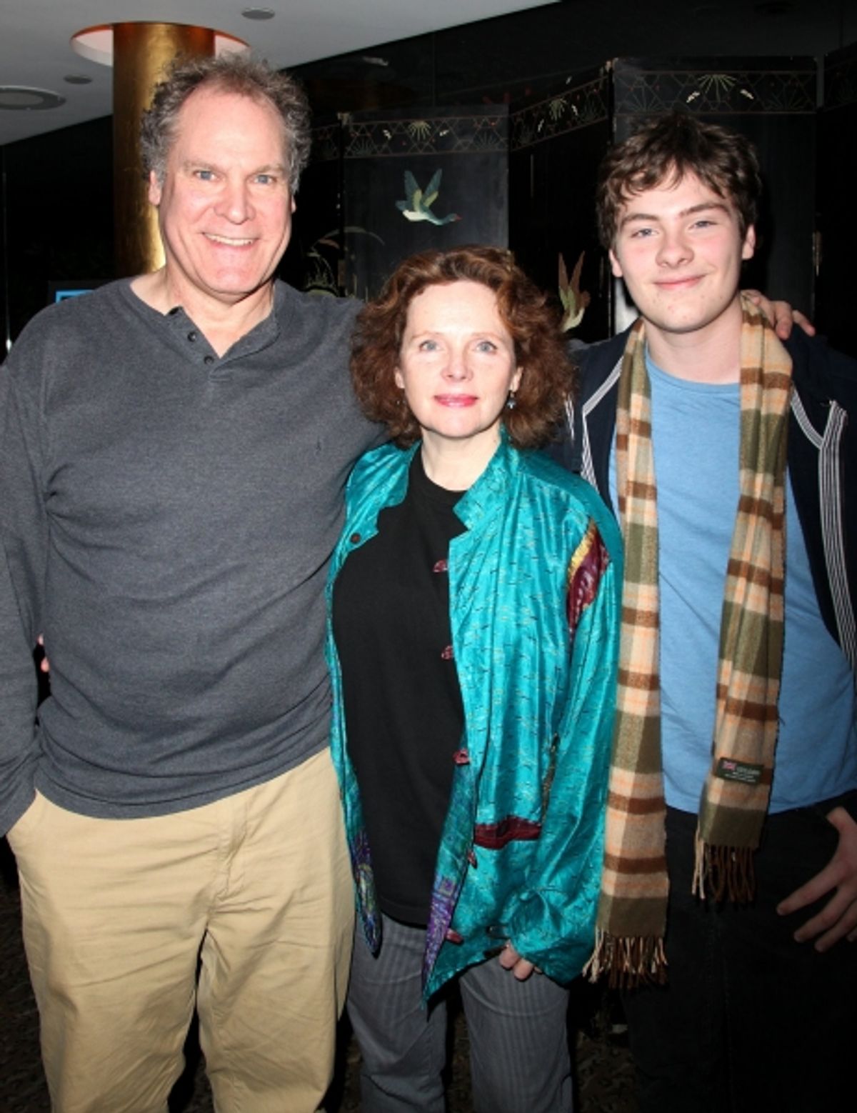 Jay O. Sanders, Maryann Plunkett and their son Jamie Sanders  at 