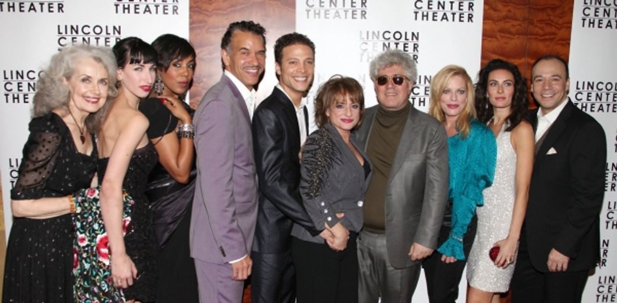 Mary Beth Peil, Nikka Graff Lanzarone, De'Adre Aziza, Brian Stokes Mitchell, Justin Guarini, Patti LuPone, Pedro Almodovar, Sherie Rene Scott, Laura Benanti and Danny Burstein at 