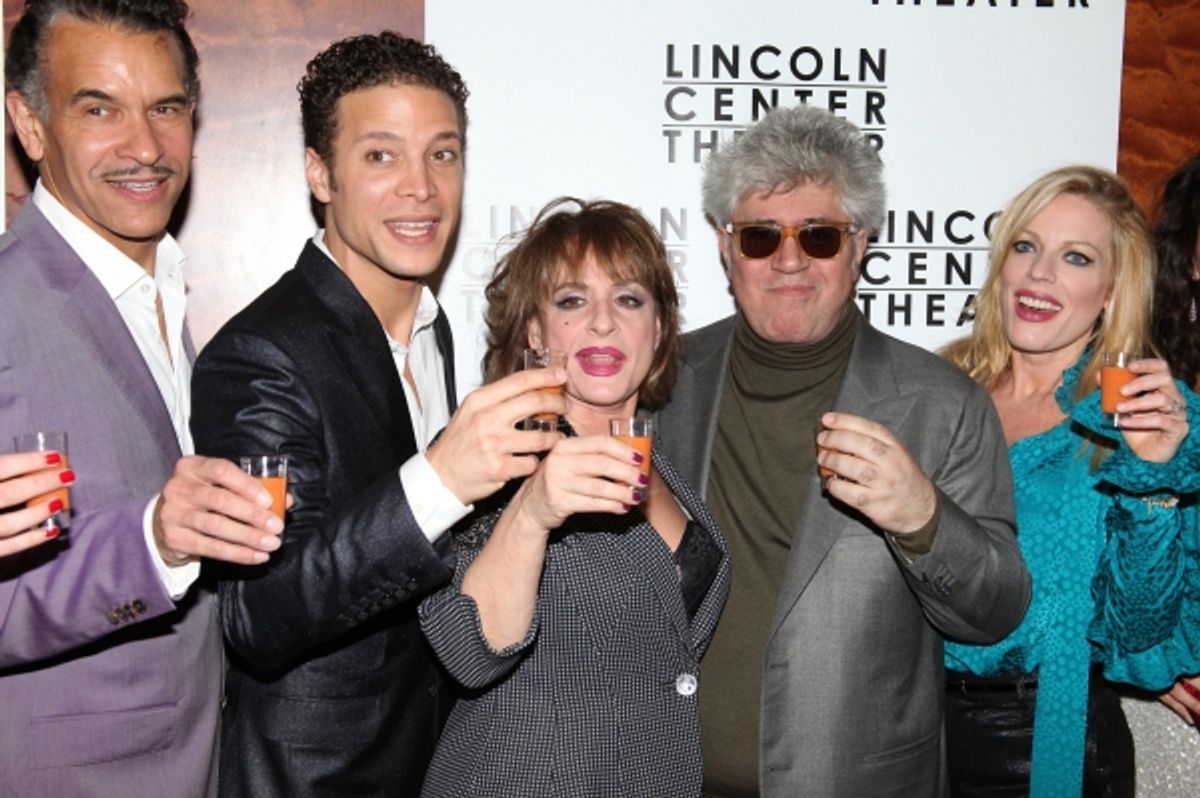 Brian Stokes Mitchell, Justin Guarini, Patti LuPone, Pedro Almodovar, Sherie Rene Scott at 