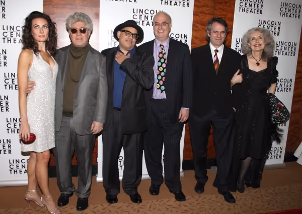 Laura Benanti, Pedro Almodovar, composer David Yazbeck, writer Jeffrey Lane, director Photo
