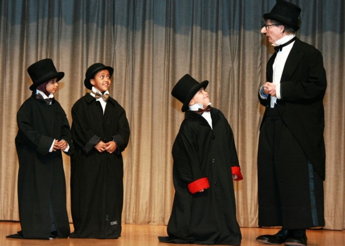 Bill Irwin and Student from PS/IS111 at 