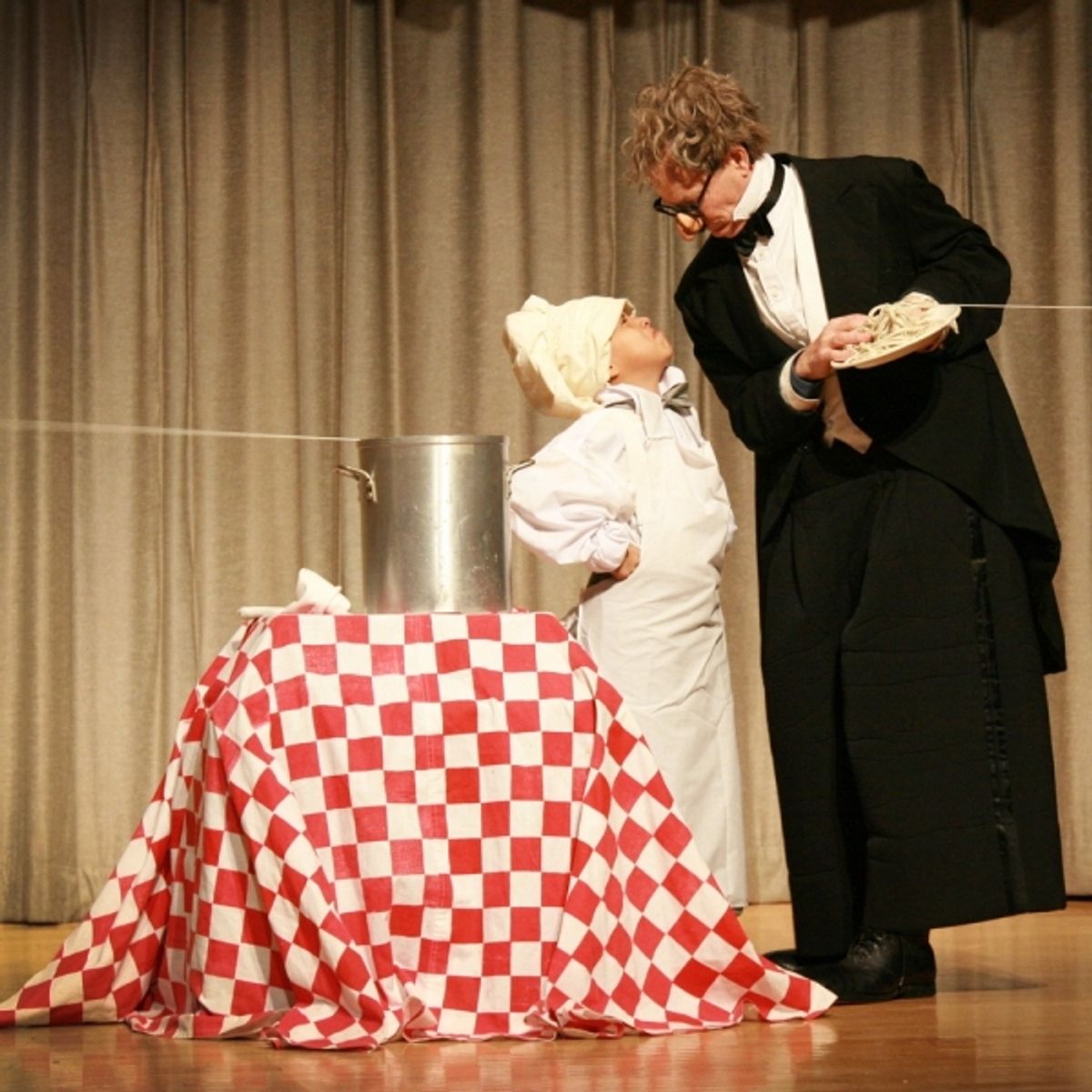 Bill Irwin and a Student from PS/IS111 at 