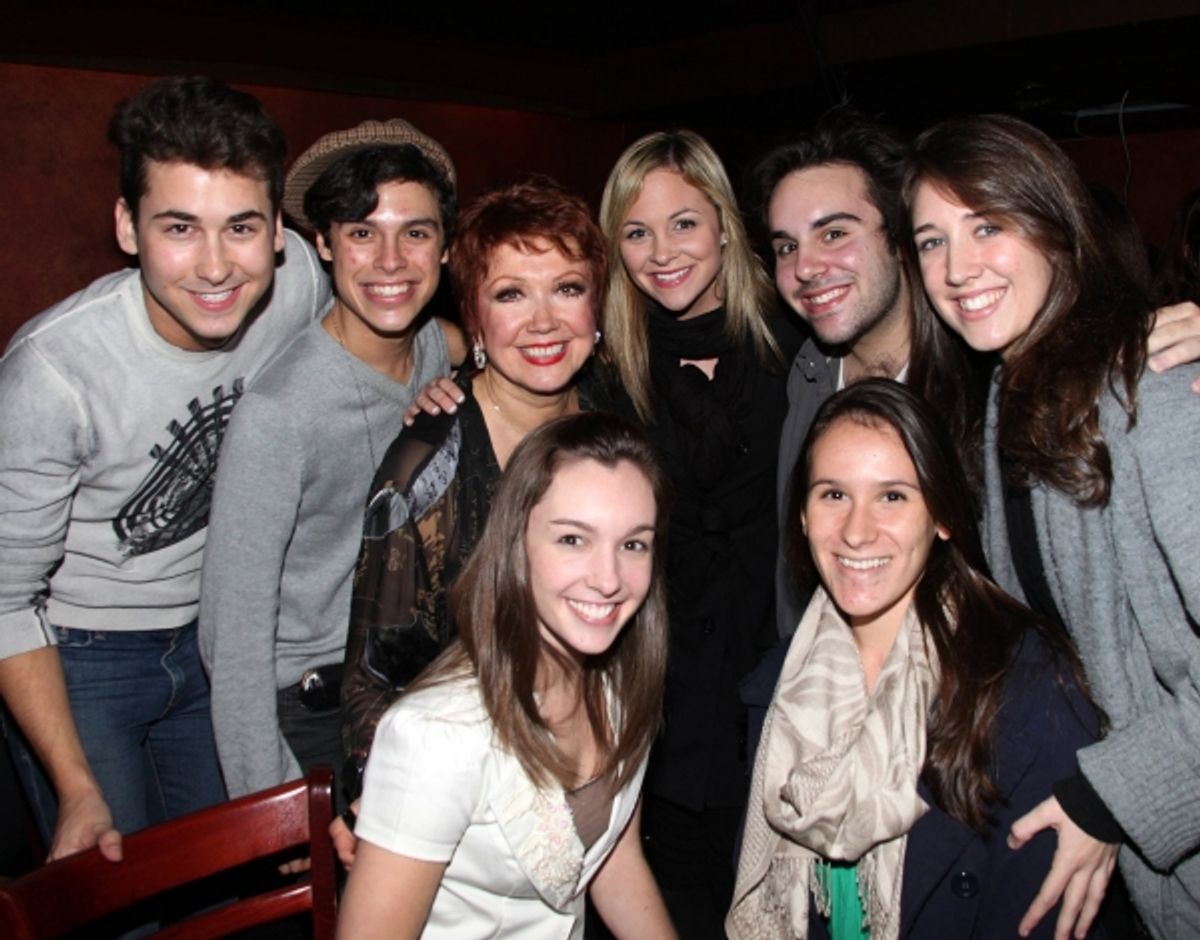 Donna McKechnie with students from NYU & Marymount Manhattan College at 