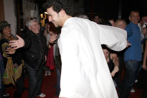 Julio Agustin (Gypsy Robe Recepient) with de'Adre Aziza, Pedro Almodovar, Brian Stoke Photo