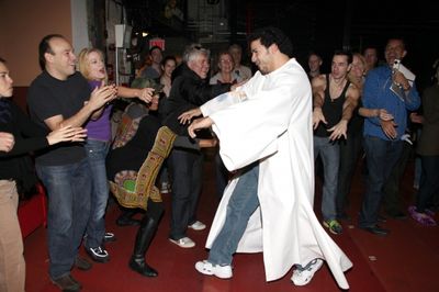 Julio Agustin (Gypsy Robe Recepient) with Danny Burnstein, Sherie Rene Scott, Pedro A Photo