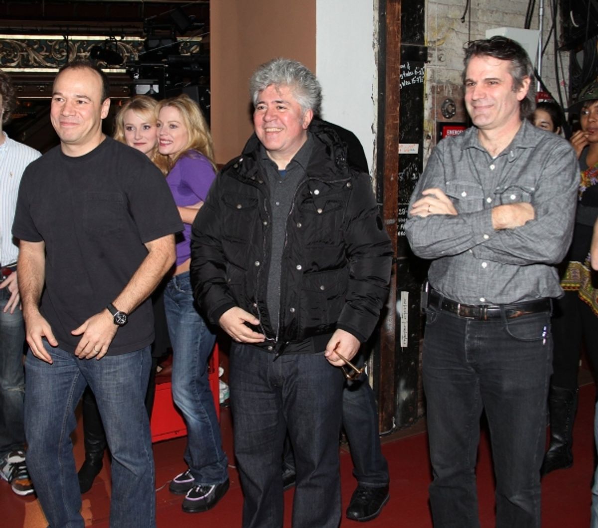 Danny Burstein, Pedro Almodovar & Bartlett Sher  at 