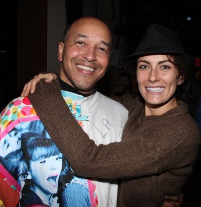 TC Montgomery (Gypsy Robe Receipient for "Scottsboro Boys") with Laura Benanti  Photo