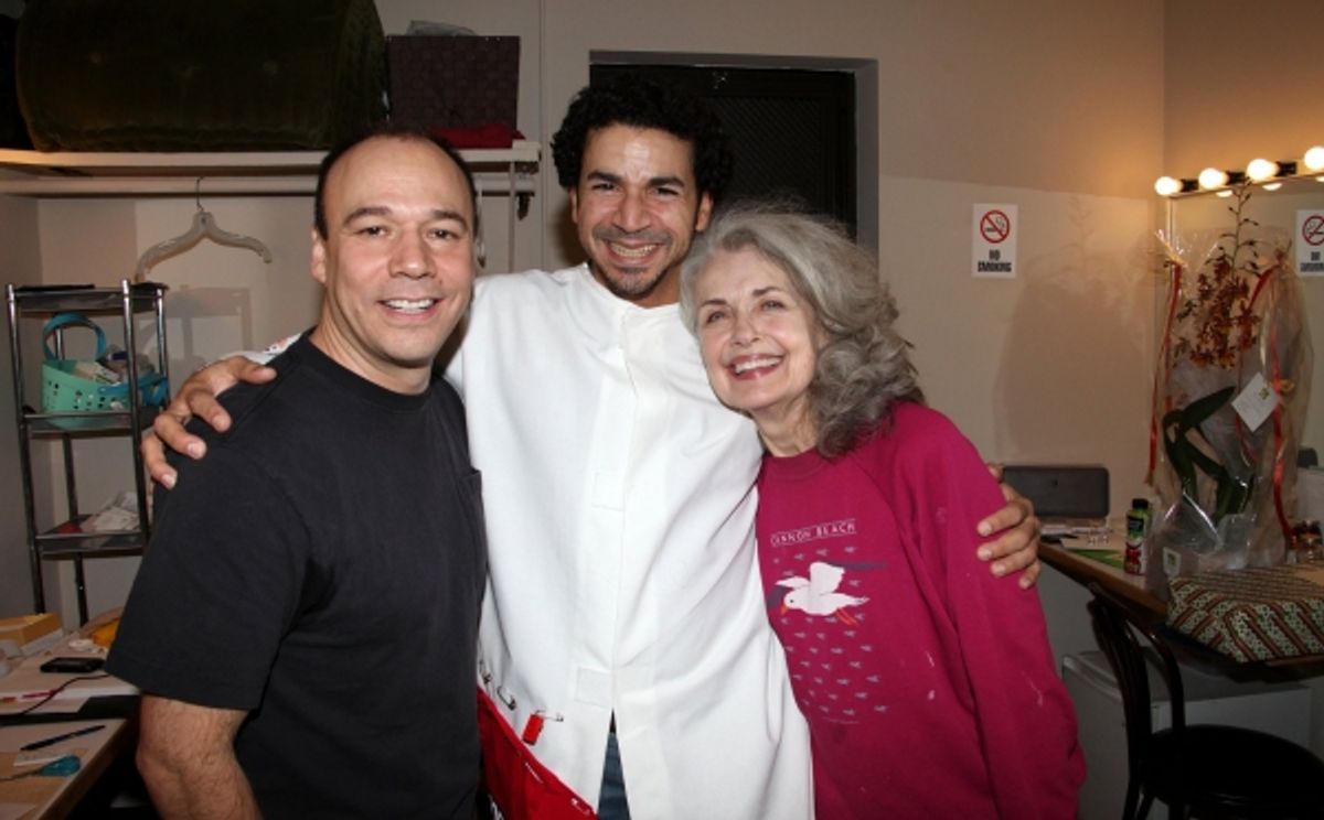 Danny Burstein, Julio Agustin (Gypsy Robe Receipient) & Mary Beth Peil  at 