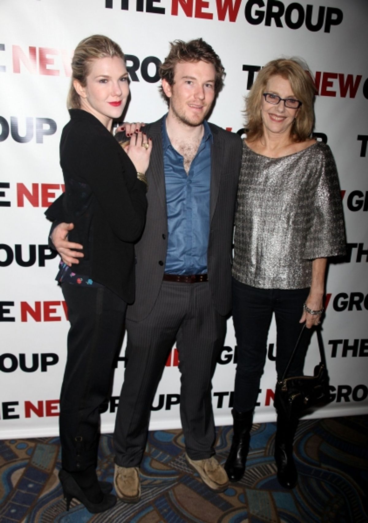 Lily Rabe, Michael Rabe & Jill Clayburgh attending The New Group 2010 Gala Benefit at 