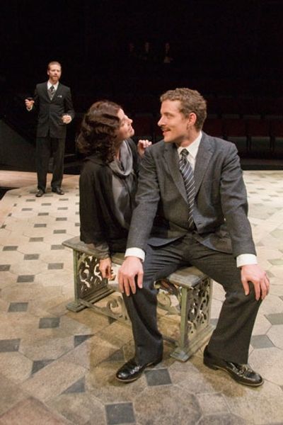 Christian Durso as Leontes, Ryman Sneed as Hermione and Andrew Hutcheson Photo