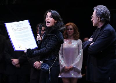 Frankie Valli with Commissioner Katherine Oliver Photo
